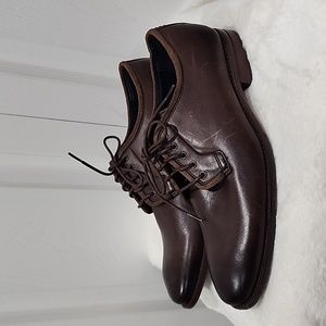 NWT!  Men's Cole Haan Warner Grand Brown Leather Dress Shoes Size 8